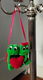 Vintage pluchedier - verliefde kikkers - om op te hangen - 1 - Thumbnail