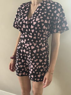 Jumpsuit met hartjes onesize
