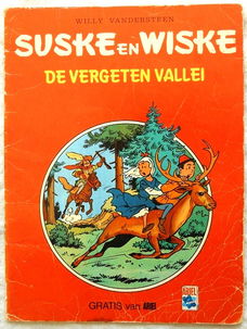 Strip Boek, Suske en Wiske, De Vergeten Vallei, Reclame uitgave: Ariel, 1981.(Nr.1)