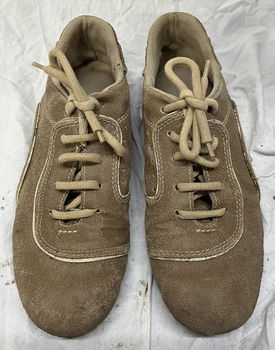 Sneakers bruin daim/leder maat 39, merk onbekend - 1