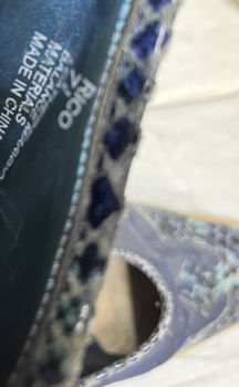 Cowboy muiltjes, me too, blauw/bruin, maat 7 1/2 (39 eu) - 5