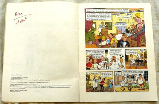 Strip Boek, Suske en Wiske, De Tandentikkers, Reclame uitgave: Prodent, 1985.(Nr.1) - 2