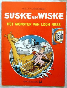 Strip Boek, Suske en Wiske, Het Monster Van Loch Ness, Reclame uitgave: Dash, 1978.(Nr.1)