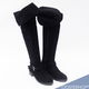 Nîo Nîo™ A-311 Black Zwart Suede Dames Laarzen | Maat 37 - 0 - Thumbnail