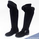 Nîo Nîo™ A-311 Black Zwart Suede Dames Laarzen | Maat 37 - 1 - Thumbnail
