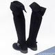 Nîo Nîo™ A-311 Black Zwart Suede Dames Laarzen | Maat 37 - 2 - Thumbnail