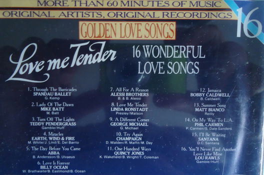 Originele CD Golden Love Songs 16: Love Me Tender van Arcade - 1