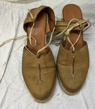 Espadrilles met bruin leder, marioalvino, maat 38 - 0