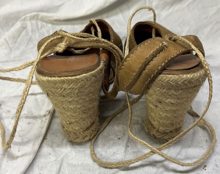 Espadrilles met bruin leder, marioalvino, maat 38 - 1
