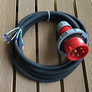 CEE 16A aansluitkabel 3 meter 5-polig 380V - 400V IP67 - 0