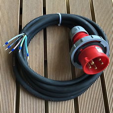 CEE 16A aansluitkabel 3 meter 5-polig 380V - 400V IP67