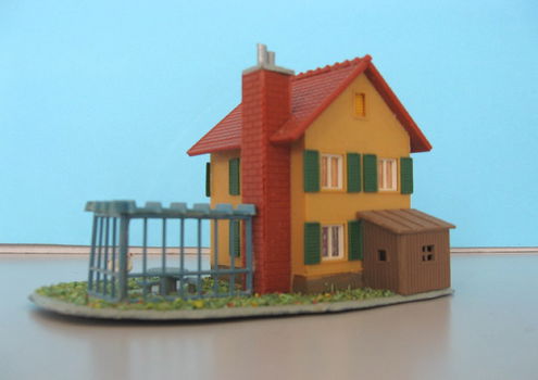 Winkel met woonhuis en kip H0/HO [NH1054] - 1