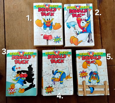 5x Donald Duck - Dubbelpocket 15 - 16 - 18 - 19 - 20 - 0