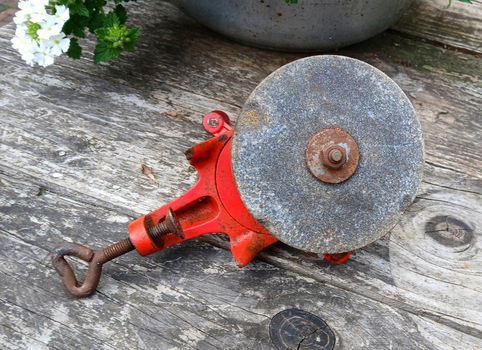 Vintage Metabo gietijzeren slijpsteen - Western Germany - 4
