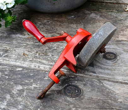 Vintage Metabo gietijzeren slijpsteen - Western Germany - 6