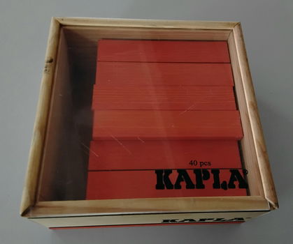 Houten doos met Kapla - oranje - 40 stuks - 2