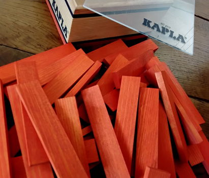Houten doos met Kapla - oranje - 40 stuks - 3