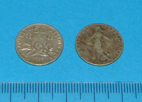 Frankrijk - 50 centimes 1918 - zilver - 0