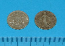 Frankrijk - 50 centimes 1918 - zilver