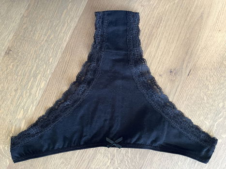 Dames slip mini zwart (gedragen) xl - 0