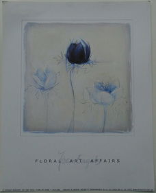 POSTER 25x20 cm BLOEMEN NIEUW