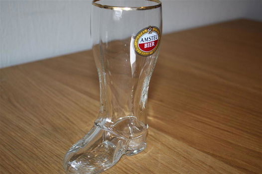 Amstel bierglas in laarsvorm – met oud logo (15,9 cm) - 1