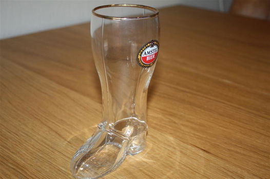 Kleine Amstel bierglas-laars – met misdruk logo (15,9 cm) - 1