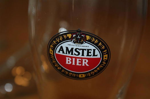 Kleine Amstel bierglas-laars – met misdruk logo (15,9 cm) - 2