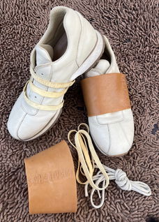 Bikkembergs beige/wit exclusieve sneakers, elastische sluiting