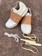 Bikkembergs beige/wit exclusieve sneakers, elastische sluiting - 1 - Thumbnail