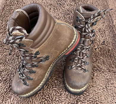 BERG-/ HIKING-/ MILITARY-/ WANDELSCHOENEN, bruin, maat 40/ US 7, monte-sport, vibram zool - 1