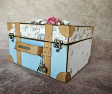 Finished Project handmade by scrapqueen the Time to Travel Suitcase + Mini Album