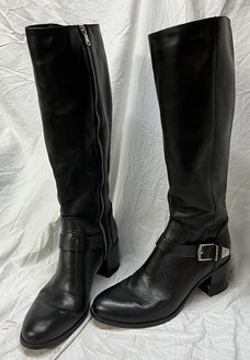 Laarzen met ritssluiting, zwart, maat 39, merk vera gomma, made in italy
