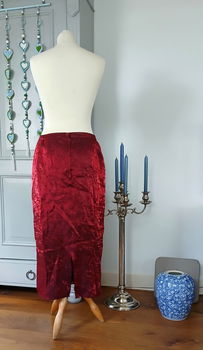 Sjieke rok - dieprood - moulin rouge - bordeaux rood - maat 44 - nieuw - 1