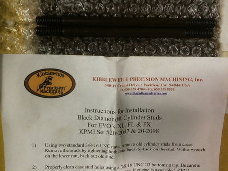 Harley 8 cilinderstuds evo 84 and up 80,-€ +32495577180 - 3