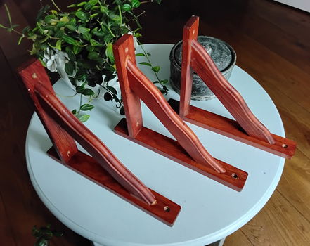 Plankdragers / planksteunen - hout - 3 stuks beschikbaar - 1