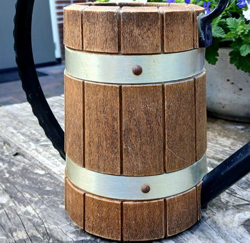 Retro - vintage - bloemengieter Emsa - houtlook - gieter - jaren 60 - 2