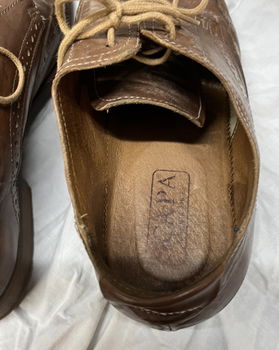 Geklede veterschoen, bruin leder, maat 44, merk scapa - 4