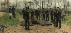 Militaire begrafenis - Isaac Israëls - 1882