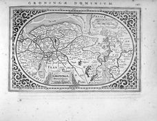 Kaart van de provincie Groningen - Mercator en Hondius -1607