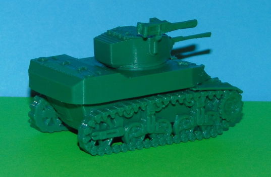 Amerikaanse M5 Stuart tank - 3D-print in diverse schalen - 1