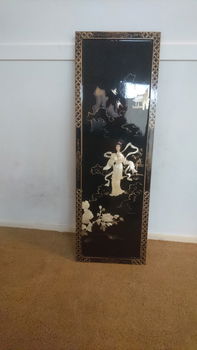 Te koop: Japans Houtsnijwerk (5delig) - Japans Houtsnijwerk (5delig) - 40 jr oud - zie foto's - 0