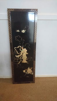 Te koop: Japans Houtsnijwerk (5delig) - Japans Houtsnijwerk (5delig) - 40 jr oud - zie foto's - 2