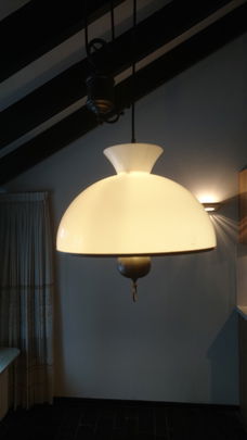 Te koop: Opaline hang lamp