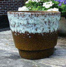 Vintage bloempot - fat lava - jaren 70 (+ mankementen)