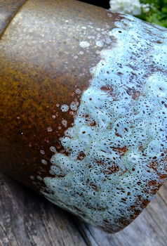 Vintage bloempot - fat lava - jaren 70 (+ mankementen) - 2