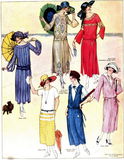 Zomermode - Delineator - juli 1922 - prent B