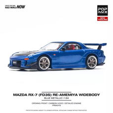 Mazda rx-7 (fd3s) re-amemiya widebody, metallic blue 1:64 Pop Race 097