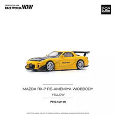 Mazda rx-7 (fd3s) re-amemiya widebody, yellow 1:64 Pop Race 098