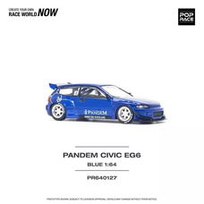 Honda Pandem Civic EG6 - Blue 1:64 Pop Race 100